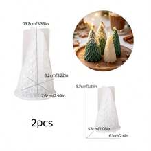 SILIKE LUFEI Set Cetakan Lilin Pohon Natal 2 Buah, Besar dan Kecil, Cetakan Silikon untuk Resin, Plaster, Lilin, Produk Aromaterapi, Pajangan Dekorasi Rumah - cetakan silikon - View 9