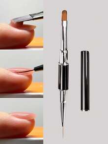 1pc Professional Dual-Ended Nail Art Structure Design Pen, French Extension Nail Line Pen, Nail Art Tool - Multicolor - View 8