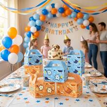 Blue Paw Goodie Boxs Birthday Party Supplies Blue Party Favor Candy Boxs Birthday Decorations Gift Boxes - Style 1 - View 6