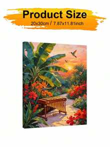 1pc Landscape Theme DIY Oil Painting By Numbers, Canvas Painting DIY Crafts, Adult Home Decoration, Holiday Gift. - Sets - View 9
