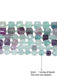 Natural Colorful Rainbow Fluorite Diy Beads Faceted Loose Accessories 4 6 8 10mm For Jewelry Making Bracelet Necklace Keychain Making Supplies - Magic Stone - View 14