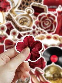 50pcs Golden Millennium Stickers For Adults Teens Sticker Enthusiasts Scrapbooking Journaling Laptops Skateboards More, Add A Fun Touch To Your Devices! - A - View 6