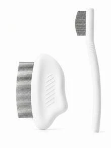 A Set Of Pet Combs, Including A Grooming Comb, Detangling Comb, And Facial Cleaning Comb For Cats And Dogs. The Detangling And Loose Fur Comb Is Suitable For Cats, Kittens, Puppies, And Dogs. - View 10