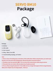 SERVO BM10 Mini Phone 0.66-Inch Screen Dual SIM Bluetooth Call Recording 2G GSM Outdoor Portable FM Multi-Language Small Feature Phone - Black - View 13