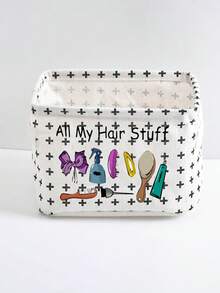 This Minimalist Fabric Desktop Storage Box Features Side Handles And Serves As An Organizer For Cosmetics And Hair Accessories, Or As A Container For Everyday Small Items; It Makes An Ideal Gift For Halloween Or Christmas. - Multicolor - View 14