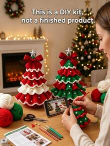 One Christmas Crochet Set, Suitable For Beginners And Adults, With Step-By-Step Text Tutorials. A Cute And Fun Home Decor Ornament, Perfect For Birthdays, Valentine's Day, Halloween, Or Christmas. - Various - View 2