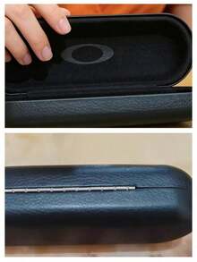 1pc Oakley Artificial Leather Hard Eyeglass Case, Shock-Proof Protective Fashion Eyewear Storage Box, Designer Accessory Gift OAKLEY-GIFT-3 - Black - View 8