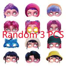 KPop Demon Hunters K-Pop Idol Group Cartoon Fan Masks, Quality Fabric Material. K-Pop Warrior Rumi Themed Merchandise, K-Pop Event Essentials, INS Cute Fashion Accessories. Soft And Comfortable, Non-Irritating. Perfect For Back To School, Graduation, Anniversary, Photo Props, Classroom Rewards, Themed Parties And Special Gifts. Suitable For Teenagers And Fans. [Minor Stains Do Not Affect Normal Use] - Multi-color - View 8