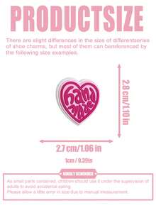 12‑Piece Passion Heartbeat Shoe Charms. Warm Heart‑Felt Vibe Shoe Pins, Easy To Install And Remove. Create Unique Shoe Looks - Multicolor - View 3