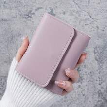 Minimalist Short Women's Wallet Student Ticket Holder Multifunctional Card Holder Coin Purse Tri-Fold Ultra-Thin Smooth Surface Wallet - Multicolor - View 4