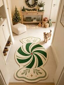 1pc Green Candy Decor Rug, Thickened Rug, Thick Rug, Plush Rug, Autumn/Winter Rug, Thickened Rug, Decor Rug, Bedroom Decor, Small Rug, Rug, Home Decor, Living Room Rug, Living Room Small Rug, Bedroom Rug, Living Room Home Decor, Outdoor Rug, Washable Rug - Multicolor - View 4