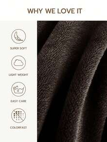 1pc Autumn/Winter Thickened Fleece Crystal Velvet Flannel Pillowcase, Solid Color Minimalist, Super Soft, Simple Fashion Casual, Suitable For Daily Life, All-Season Student Dorm, Pillowcase (Pillow Insert Not Included), Bedding, Hotel, Home Decor - Brown - View 2