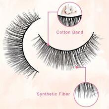 10 Pairs 3D Exquisite False Eyelashes, Fluffy And Lightweight, Cat Eye Style, Suitable For Party, Daily Makeup, Natural Anime Style - Black - View 7