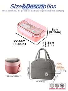 SEAL LOCK Large Capacity School Lunch Box, Adult Bento Box, Meal Container - Built-In Utensils, Microwave (Remove Lid), Lunch Bag, Suitable For Home, School, Office, Travel, Back To School Season, Outdoor Picnic - Multicolor - View 10