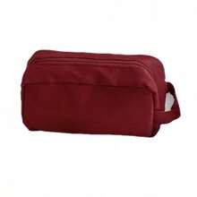 Tas Kosmetik Portabel Kapasitas Besar dengan Sekat - Desain Genggam Tahan Air, Gaya INS Minimalis yang Sangat Menarik, Cocok untuk Perjalanan dan Piknik, Dilengkapi Penyimpanan Kuas Makeup dengan Sekat, Juga Dapat Digunakan Sebagai Tempat Pensil. - View 5