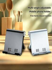 2pcs Foldable Portable Desktop Phone Stand, Premium ABS Material, Adjustable Angle, Suitable For All Smartphones And Tablets, Stable Non-Slip, Space-Saving, Compact Lightweight And Durable - Multiple Styles - View 10