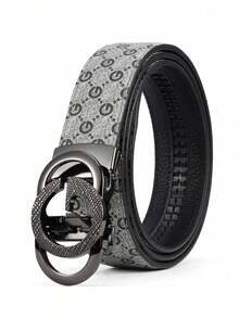 Premium Men's Belt, Alloy Letter G Pattern Automatic Buckle, Luxury Design, Suitable For Business And Casual Wear, High-End Outfit Matching - Multicolor - View 3