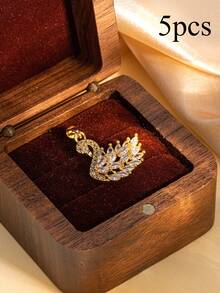 1/2/3/5pcs Sweet, Unique, And Elegant Swan DIY Pendant – Suitable For Necklaces, Bracelets, And Keychains - Multicolor - View 13