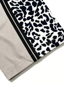 Hidkat Women's Leopard Print Retro Lightweight Street Casual Sports Straight Leg Wide Leg Pants, Spring/Autumn, - Black - View 6