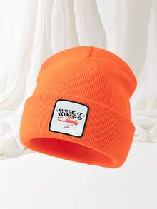 1pc "Flock It I'm Going To Bingo" Funny Slogan Acrylic Knit Beanie With Printed Fabric Label - A - View 13