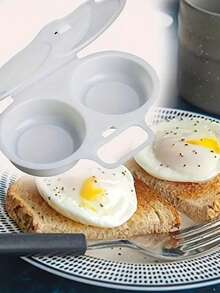 Juego de Cocedor de Huevos y Pochar de Huevos para Microondas, Utensilios de Cocina de Desayuno Simples, Fácil de Usar - Multicolor - Ver 6
