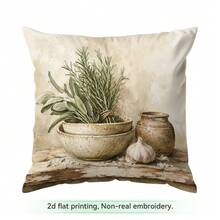 4pcs/1pc Vintage Still Life Fruit & Vegetable Pattern Pillow Case, Single-Sided Printed Pillow Case, Suitable For Living Room, Bedroom, Home Decor, All-Season Pillow Case - Multicolor - View 10