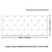 Blue Polka Dot Cute Bow Y2K Style Waterproof Anti-Slip PU Leather Desk Mat Full Screen Protection Mouse Pad - View 5