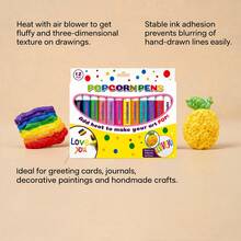 2026 Back To School Popcorn Pen, Colorful DIY Art Toy, 12-Color 3D Drawing Markers, Suitable For Children's Craft Activities - Multicolor - View 3