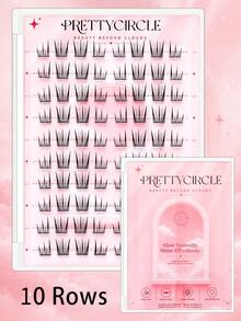 10-Row Glue-Free Segmented Clustered Upper Eyelashes, Suitable For Beginners, Lightweight And Natural Design, Soft And Comfortable To Wear, Easy To Apply, Natural Eye Makeup - C - View 6