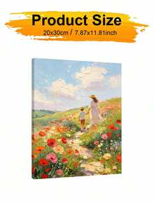 1pc Strolling Along The Flower-Lined Path DIY Oil Painting By Numbers, Canvas Painting DIY Crafts, Adult Home Decoration, Holiday Gift. - Sets - View 8