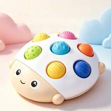 1 pc Mainan Tekan Kumbang Kecil, Mainan Pengenalan Sensorik, Melatih Keterampilan Motorik Halus Jari Bayi dengan Menekan, Cocok untuk Bayi dan Balita - MultiWarna - View 2