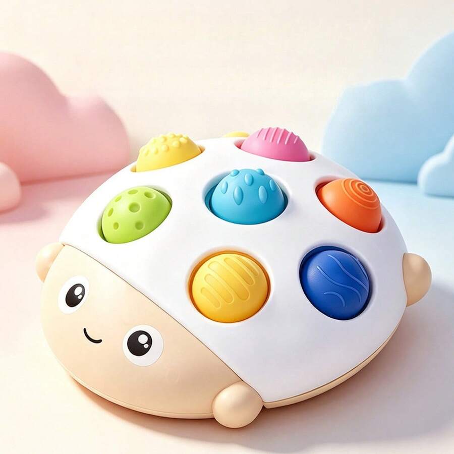 1 pc Mainan Tekan Kumbang Kecil, Mainan Pengenalan Sensorik, Melatih Keterampilan Motorik Halus Jari Bayi dengan Menekan, Cocok untuk Bayi dan Balita
