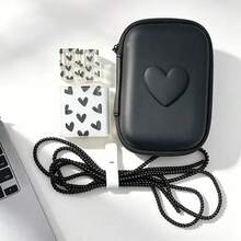 6pcs Sweet Heart Data Cable Protector Set, Hard Shell Heart-Shaped Storage Bag, Data Cable Charger Shell Charging Storage Large Capacity Storage Bag / Laser Protection Rope / Portable Storage Bag / Anti-Breakage Protector, Compatible With Apple 18/20W Charging Protection Storage, Essential For Students And Commuters, Perfect Gift For Best Friends - Multicolor - View 13