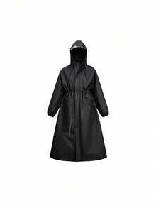 Women's Long Hooded Raincoat Outdoor Windproof Rain Jacket Coat - Women's Raincoat - View 14