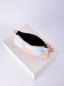 Minimalist Underarm One Shoulder Baguette Bag - Multicolor - View 7
