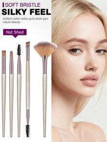 17/25/42Pcs Complete Cosmetic Tool Kit,25Pcs Soft Synthetic Makeup Brushes For Face & Eye Makeup, Assorted Soft Makeup Sponges, Multi‑Shape Powder Puffs, Brush Washing Bowl, Cosmetic Carry Pouch And Facial Headbands, Versatile Accessories For,Powder - Brown - View 4