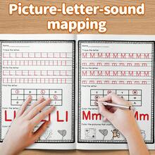 ABC & 123 Letter And Number Learning And Tracing Practice Notebook, A-Z Uppercase & Lowercase Letter Recognition, Number Writing Exercises, Colorful Learning Activities, Early Writing Skill Development, Home And Classroom Supplies, English Edition - Learning Theme - View 3