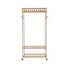 Heavy Duty Wooden Clothes Rail Rack Garment Hanging Stand Corner Open Wardrobe - 26SSY-wIN-uK-wooden Clothes Rail - View 8