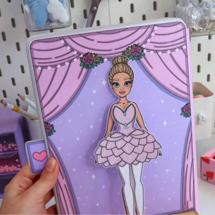 Ballet Studio Children's Quiet Book Interactive Dance Picture Book Ballet Craft Activity Costume And Makeup Drama Scrapbook Girls Birthday Gift - Multicolor - View 8