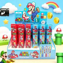 Hasbro 6pcs Super Mario Cartoon Design Retractable Gel Pens Set, Black Ink Writing Pens, Suitable For Diary, Office, School Supplies, Ideal Birthday And Holiday Gift - Multiple Styles - View 4