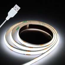 1pc, 1m-3 Meters, Ultra-Thin LED Strip Light, Multicolor Options, Touch Switch Adjustable Brightness, Button Switch Non-Adjustable Brightness, Bedroom, Living Room, Room, Bedside, Lighting Decoration, 320 LEDs Per Meter, Linear Light, 180 Degree Light Emission - white light - View 11