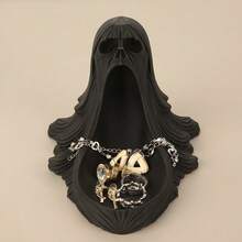 2pcs Halloween Dark Ghost Shaped Jewelry Storage Display, Entryway Desktop Decor Storage Tray, 3D Printed Plastic, Holiday Atmosphere Decorative Item - View 5