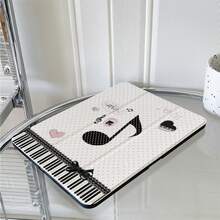 1pc Cute Music Note Piano Key Pink Heart Polka Dot Tablet Case Foldable Stand With Multiple Viewing Angles For Work & Entertainment, Protective Tablet Case With Pen Slot Compatible With IPad Pro 2024/Air M3/A16 2025,Compatible With XIAOMI,Compatible With SAMSUNG,Compatible With Huawei Matepad - Multicolor - View 6