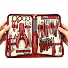 42pcs Stainless Steel Professional Nail Clipper Set, Manicure And Pedicure Tool Kit For Fingernails And Toenails, Portable Design For Home, Office And Outdoor Travel Use - Multicolor - View 6