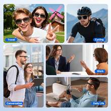 PEJE Kacamata Pintar dengan Kamera, Resolusi Tinggi 8MP, Terjemahan Aplikasi Real-Time, Asisten Suara, Audio Hi-Fi, Kamera Video Portabel, Kacamata Kamera Ultra Jernih, Baterai Tahan Lama 290mAh, Antarmuka USB, Kompatibel dengan iPhone dan Android, Hadiah Natal - View 11