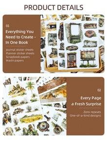 DanSoul 24 Sheets Large Aesthetic Planner Sticker Book, Adult Use, Pre-Cut Matte PET And Paper Stickers, Personalized Stickers, Suitable For Junk Journal, Handmade DIY, Notebook, Phone And Laptop Decoration - Journaling Stickers - View 7