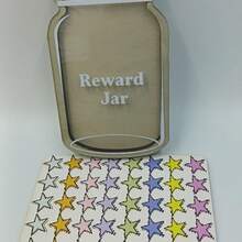 Wooden Reward Jar, 36pcs Stars And Flowers, Hollow Positive Reinforcement Behavior Chart With Base Management Tool Decorative Reward System, Suitable For Teachers, School Classroom Supplies, School Supplies, Back To School, Home Decor, Party Decor - A - View 6