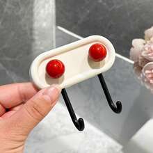 Dopamine Hook, Strong Adhesive Hook No Drilling Required. Invisible Double-Head Hook Suitable For Bathroom And Kitchen Doors. - Multicolor - View 4