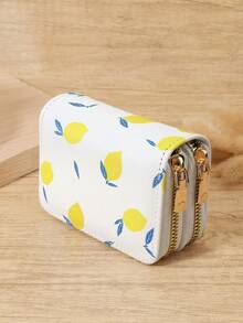 Women's Short Wallet Double Zipper Credit Card Storage Bag, Simple Casual Multi Card Clip, Suitable For Outdoor Travel And Returning To School - White - View 7