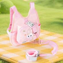 1pc Cartoon Baby Anti-Lost Backpack With 2m Leash, Breathable Adjustable Shoulder Straps, Polyester Material, Designed For Boys And Girls Children Anti-Lost Rope And Safety Wrist Strap Category: Safety Leash, Traction Strap - Multicolor - View 11